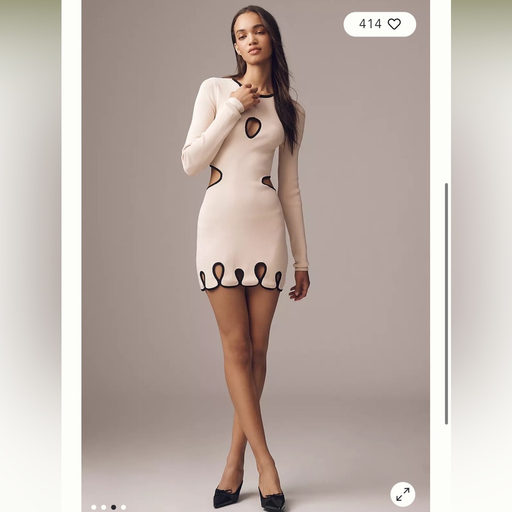 NWT The Wolf Gang Deja Knit Mini Dress in Dove